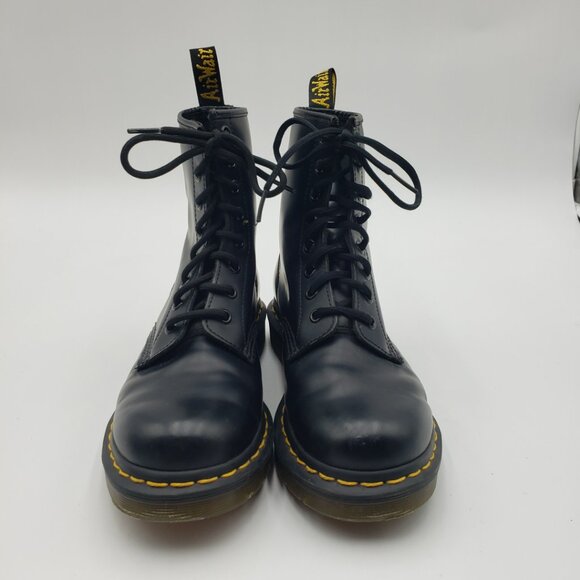 Dr. Martens 1460 Originals Boots 7 Womens Chunky Platform Lace Up Docs Black - Picture 3 of 11